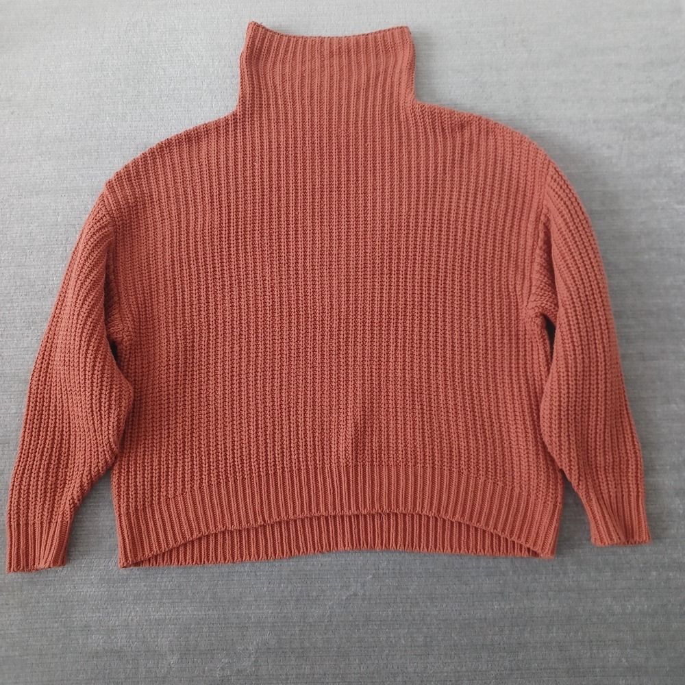 Free People Swim Too Deep Oversized Turtleneck Sweater Women S Burnt Orange Knit